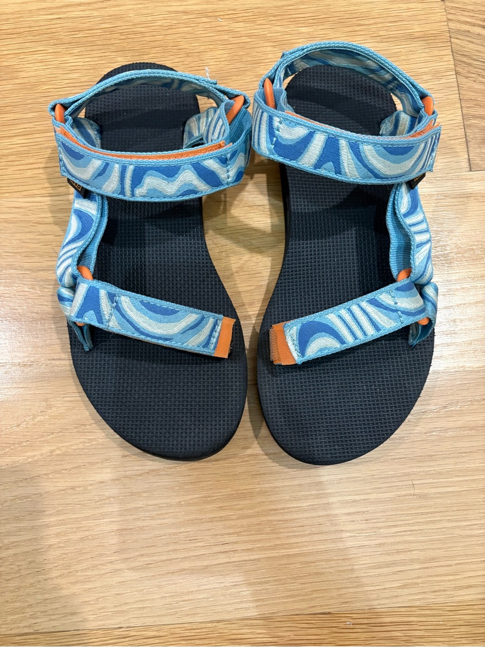 Blue and orange Teva sandals- Women’s 6